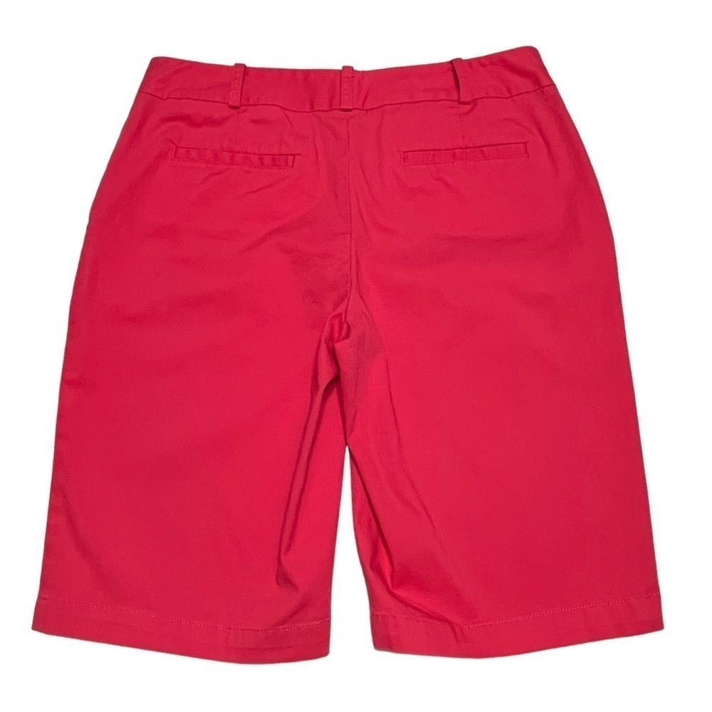 Talbots Chino Bermuda Shorts Pink Size 2 Cotton Stretch Preppy - Picture 4 of 12